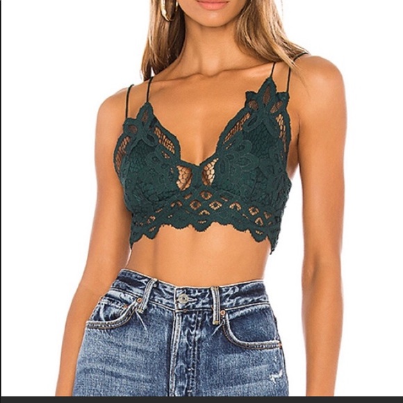 🆕 ⭐️ Free People sexy Adella Bralette Green NWT - Picture 5 of 10